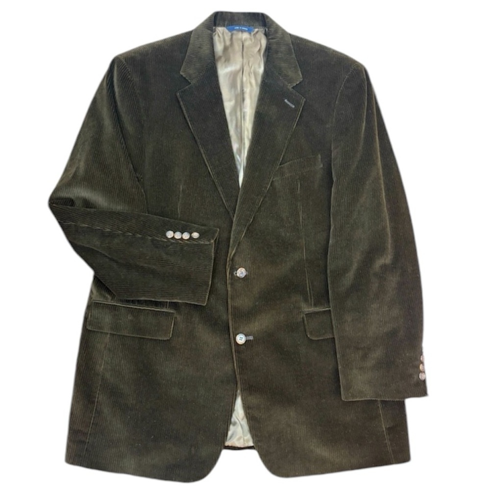 BROOKS BROTHERS $548 Men's Chocolate Brown Corduroy Jacket‎ Coat Blazer 43 Long